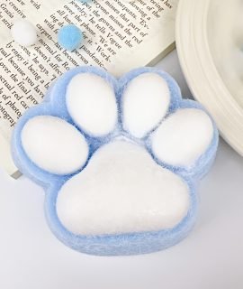 Cute cat paw blue[flocking type]